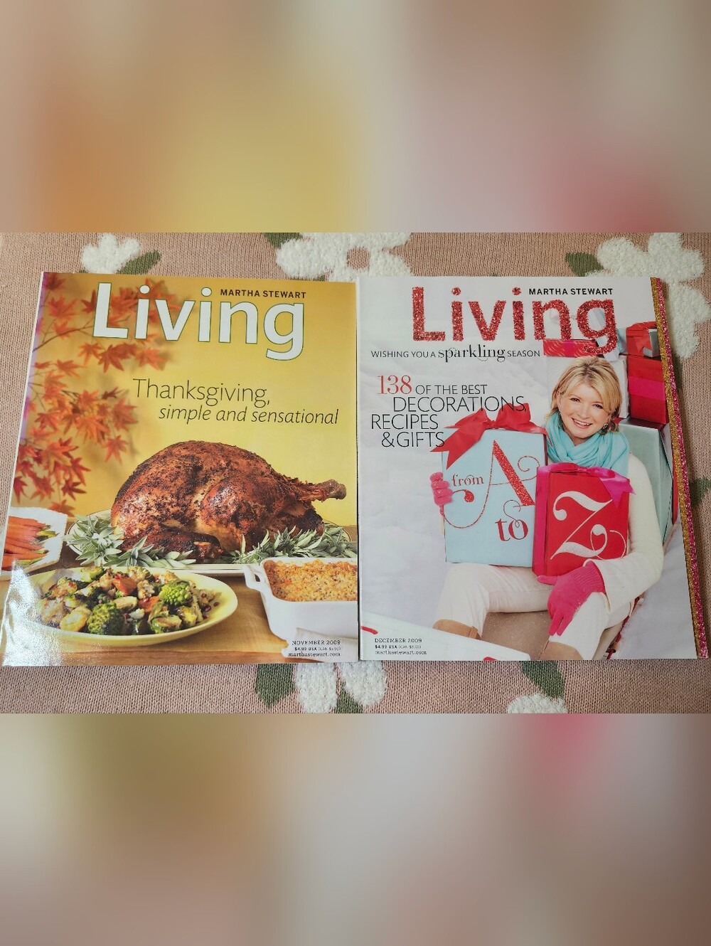 2 Martha Stewart Living Magazine 2009 Nov Thanksgiving Dec Decor Recipes Gifts